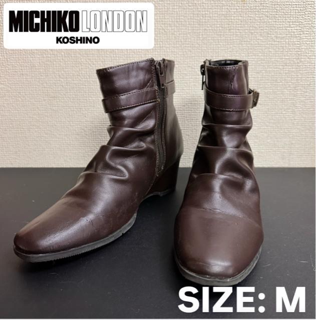 �yMICHIKO LONDON�z���U�[ �V���[�g�u�[�c M�T�C�Y  �� �����t�@�b�V������ 