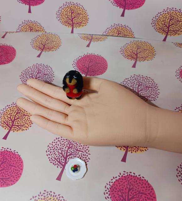 羊毛フェルト小さな々黒ダックスとキャリーケース・手作りケーキ < ペット/手芸/園芸 羊毛フェルト小さな々黒ダックスとキャリーケース・手作りケーキ < ペット/手芸/園芸の