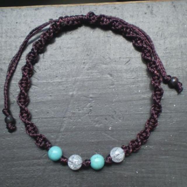 天然石*紐編みアンクレット*5 < 男性アクセサリー/時計 天然石*紐編みアンクレット*5 < 男性アクセサリー/時計の