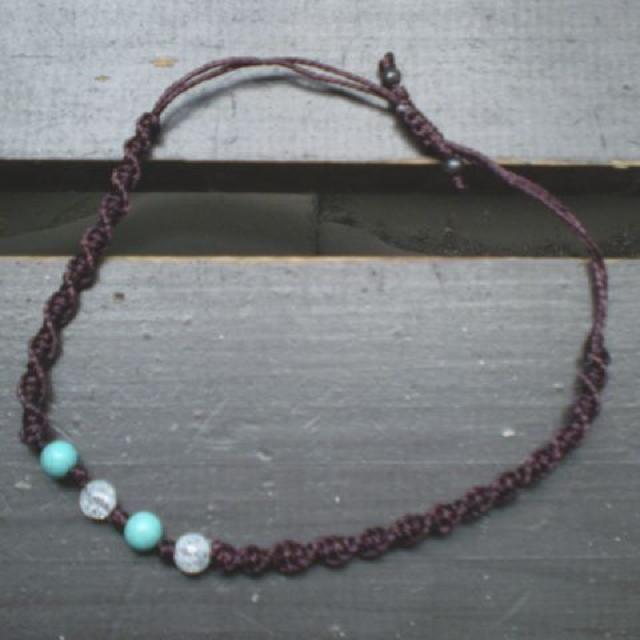 天然石*紐編みアンクレット*5 < 男性アクセサリー/時計 天然石*紐編みアンクレット*5 < 男性アクセサリー/時計の