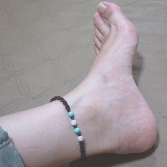 天然石*紐編みアンクレット*5 < 男性アクセサリー/時計 天然石*紐編みアンクレット*5 < 男性アクセサリー/時計の
