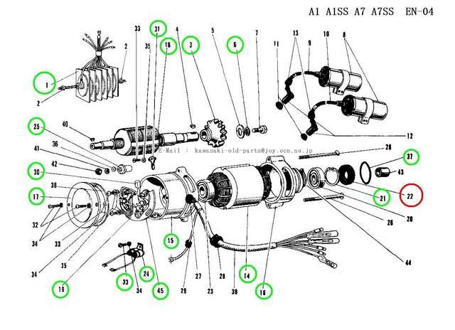 カワサキ A1 A1SS A7 ジェネレーターシャフト・シール ポイントタイプ 絶版新品 < 自動車/バイク カワサキ A1 A1SS A7 ジェネレーターシャフト・シール ポイントタイプ 絶版新品 < 自動車/バイク