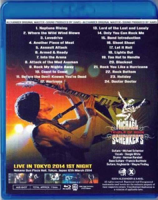 Michael Schenker マイケルシェンカー東京 2014 3.12 (Blu-Ray) < CD/DVD/ビデオ  Michael Schenker マイケルシェンカー東京 2014 3.12 (Blu-Ray) < CD/DVD/ビデオの