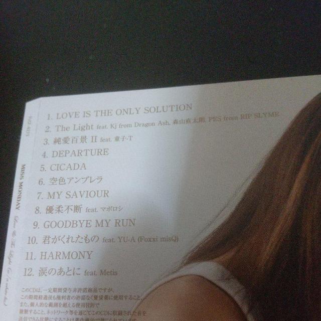 Miss MondaywLove&TheLight(w^a whitelie)x  CD/DVD/rfI 