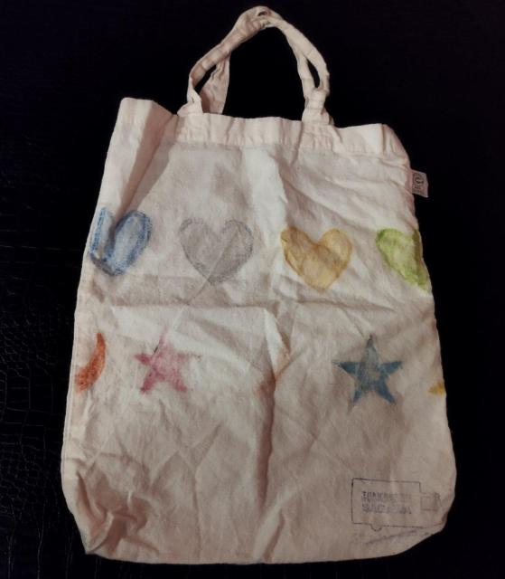 佐川急便 エコドライブ ハンコ クレヨンイラスト ハンドメイド エコバッグ A4 < 女性ファッション  佐川急便 エコドライブ ハンコ クレヨンイラスト ハンドメイド エコバッグ A4  < 女性ファッションの