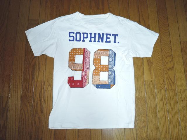 SOPHNET. ソフネット バンダナ ナンバリングロゴ Tシャツ S 白 ペイズリー柄 半袖Tシャツ カットソー < ブランド  SOPHNET. ソフネット バンダナ ナンバリングロゴ Tシャツ S 白 ペイズリー柄 半袖Tシャツ カットソー  < ブランドの