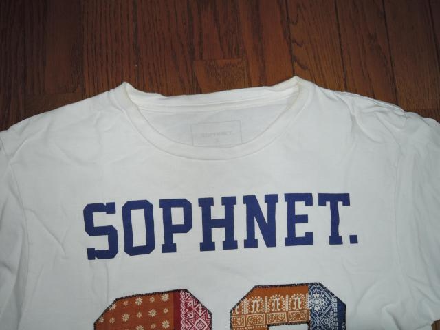 SOPHNET. ソフネット バンダナ ナンバリングロゴ Tシャツ S 白 ペイズリー柄 半袖Tシャツ カットソー < ブランド  SOPHNET. ソフネット バンダナ ナンバリングロゴ Tシャツ S 白 ペイズリー柄 半袖Tシャツ カットソー < ブランドの