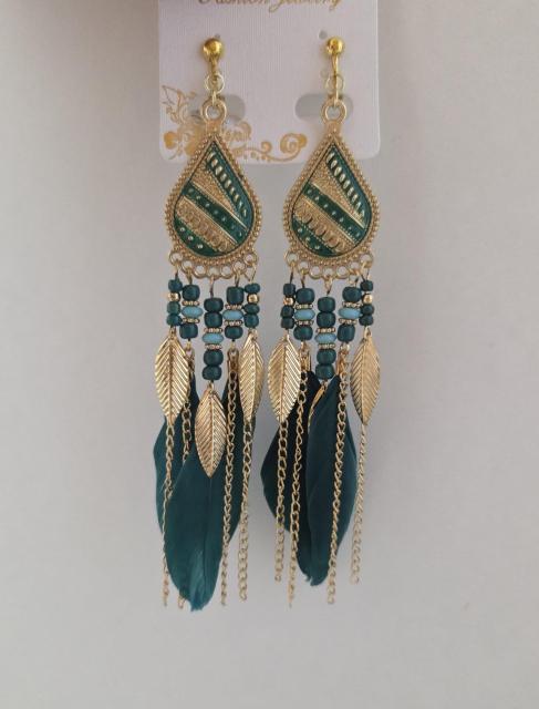 ボヘミアン・フェザーフリンジイヤリング・ピアス☆ 羽根タッセルピアス 羽根タッセルイヤリング 羽根ピアス エスニックピアス < 女性アクセサリー/時計 ボヘミアン・フェザーフリンジイヤリング・ピアス☆ 羽根タッセルピアス 羽根タッセルイヤリング 羽根ピアス エスニックピアス < 女性アクセサリー/時計の