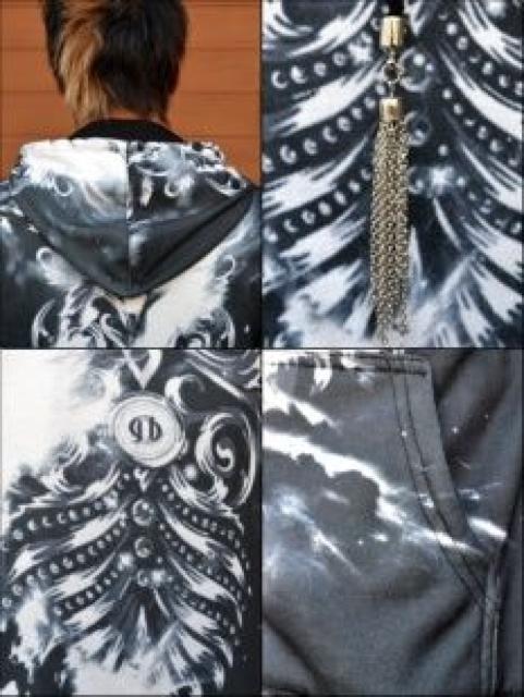 【DMZ】悪羅悪羅.オラオラ.ワル♪コード金属タッセル グラフィック コスモジャージパーカー < 男性ファッション 【DMZ】悪羅悪羅.オラオラ.ワル♪コード金属タッセル グラフィック コスモジャージパーカー < 男性ファッションの