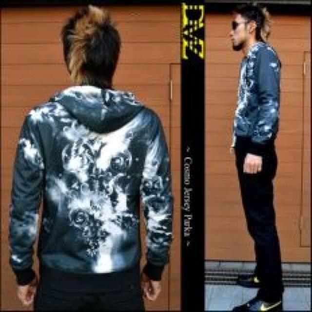 【DMZ】悪羅悪羅.オラオラ.ワル♪コード金属タッセル グラフィック コスモジャージパーカー < 男性ファッション 【DMZ】悪羅悪羅.オラオラ.ワル♪コード金属タッセル グラフィック コスモジャージパーカー < 男性ファッションの