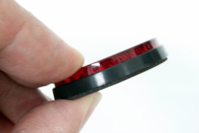 汎用ブラック枠付き リフレクター 丸型 レッド 赤 黒 < 自動車/バイク 汎用ブラック枠付き リフレクター 丸型 レッド 赤 黒 < 自動車/バイク