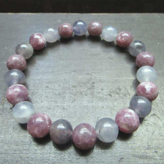 レピドライトxアイオライトブレスレット < 男性アクセサリー/時計 レピドライトxアイオライトブレスレット < 男性アクセサリー/時計の