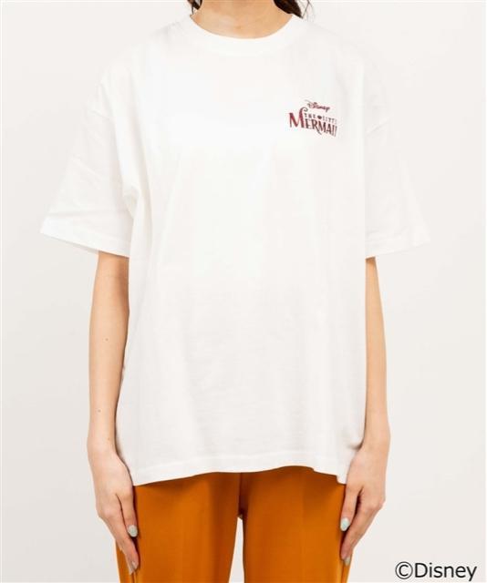 SALE●アリエル リトルマーメイド●バックプリントTシャツ●Disneyディズニー ディズニープリンセス●白ホワイト < 女性ファッション SALE●アリエル リトルマーメイド●バックプリントTシャツ●Disneyディズニー ディズニープリンセス●白ホワイト < 女性ファッションの