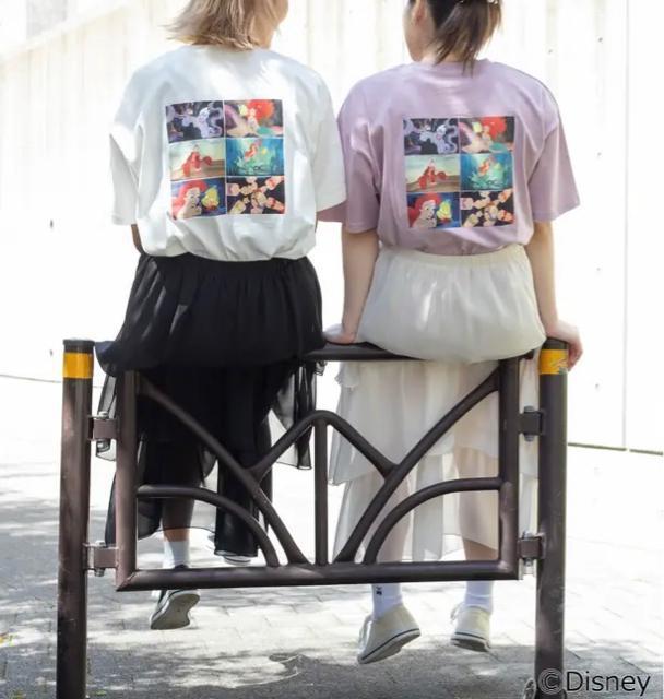 SALE●アリエル リトルマーメイド●バックプリントTシャツ●Disneyディズニー ディズニープリンセス●白ホワイト < 女性ファッション SALE●アリエル リトルマーメイド●バックプリントTシャツ●Disneyディズニー ディズニープリンセス●白ホワイト < 女性ファッションの