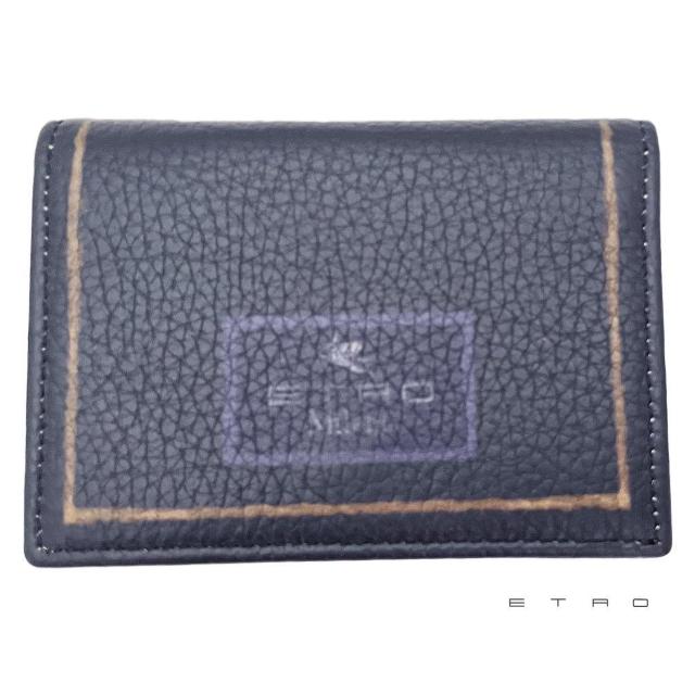 新品エトロETROメンズ レザー名刺入れ カードケース ネイ < ブランド 新品エトロETROメンズ レザー名刺入れ カードケース ネイ < ブランドの
