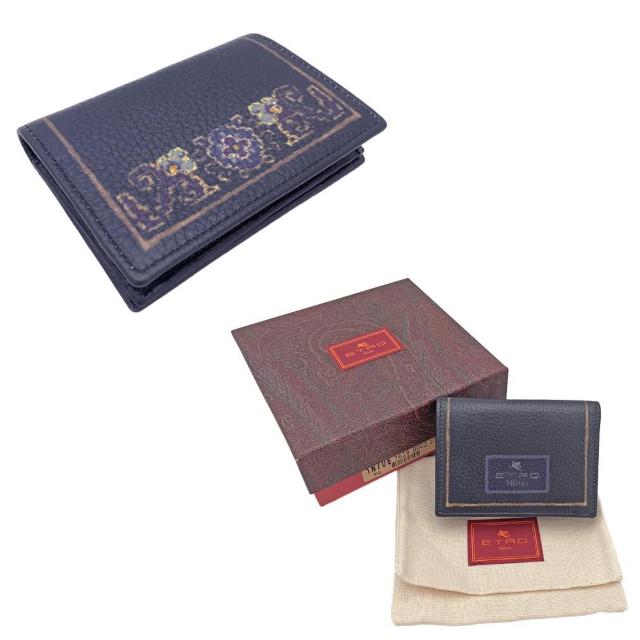 新品エトロETROメンズ レザー名刺入れ カードケース ネイ < ブランド 新品エトロETROメンズ レザー名刺入れ カードケース ネイ < ブランドの
