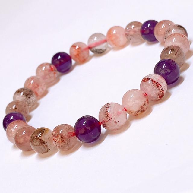 《No.509》スーパーセブンブレスレットA  7.8o  珠 内径15.5p < 女性アクセサリー/時計  《No.509》スーパーセブンブレスレットA  7.8o  珠 内径15.5p < 女性アクセサリー/時計の