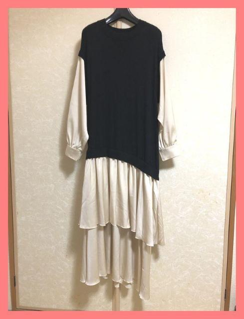 ☆リエディ☆超美品☆ニットベストコンビアシメフリルマキシワンピースM☆ < 女性ファッション  ☆リエディ☆超美品☆ニットベストコンビアシメフリルマキシワンピースM☆ < 女性ファッションの