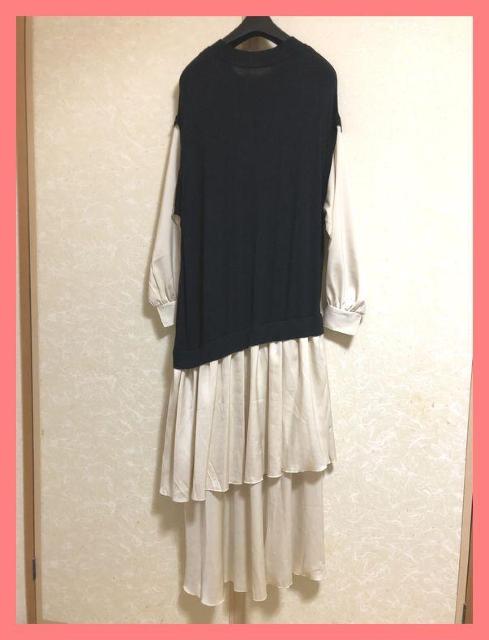 ☆リエディ☆超美品☆ニットベストコンビアシメフリルマキシワンピースM☆ < 女性ファッション  ☆リエディ☆超美品☆ニットベストコンビアシメフリルマキシワンピースM☆ < 女性ファッションの