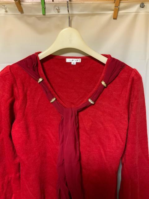 ◆赤のニットトップスLサイズ < 女性ファッション  ◆赤のニットトップスLサイズ < 女性ファッションの