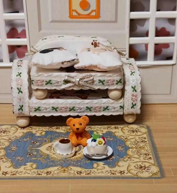 犬デザインのミニチュアソファとテーブルセット < ペット/手芸/園芸 犬デザインのミニチュアソファとテーブルセット < ペット/手芸/園芸の