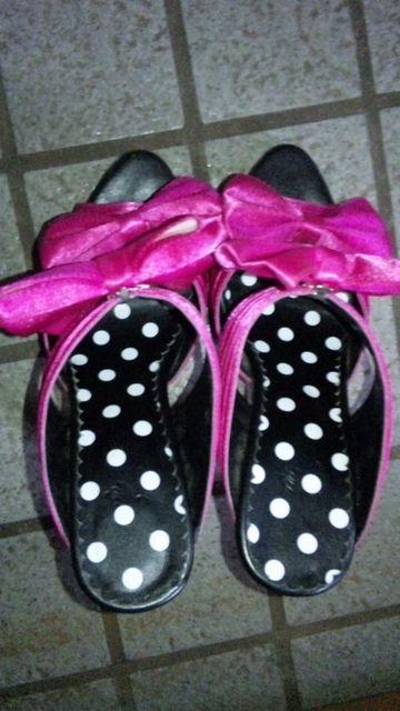 ダブルりぼん付きピンクサンダルS < 女性ファッション ダブルりぼん付きピンクサンダルS < 女性ファッションの