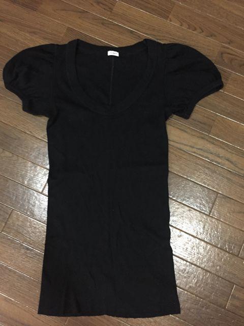 FLORENTフローレント パフスリーブ半袖Tシャツ 長め丈 黒 < ブランド  FLORENTフローレント パフスリーブ半袖Tシャツ 長め丈 黒  < ブランドの