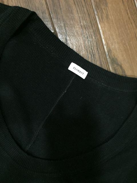 FLORENTフローレント パフスリーブ半袖Tシャツ 長め丈 黒 < ブランド  FLORENTフローレント パフスリーブ半袖Tシャツ 長め丈 黒 < ブランドの