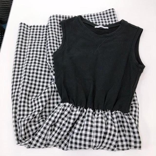 ◆KBF/ケービーエフ◆スウェットMIXギンガムチェックワンピース★マキシワンピ♪ < ブランド ◆KBF/ケービーエフ◆スウェットMIXギンガムチェックワンピース★マキシワンピ♪ < ブランドの