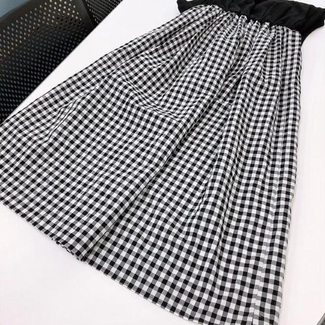 ◆KBF/ケービーエフ◆スウェットMIXギンガムチェックワンピース★マキシワンピ♪ < ブランド ◆KBF/ケービーエフ◆スウェットMIXギンガムチェックワンピース★マキシワンピ♪ < ブランドの