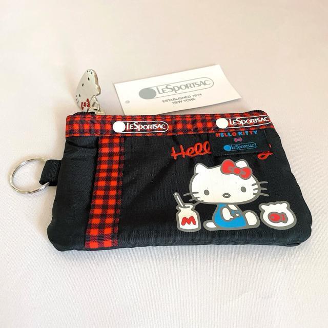 ★新品★LeSportsac レスポートサック ハローキティー ブラック キーコインポーチ ID パスケース ポーチ 小銭入れ < 女性ファッション  ★新品★LeSportsac レスポートサック ハローキティー ブラック キーコインポーチ ID パスケース ポーチ 小銭入れ  < 女性ファッションの