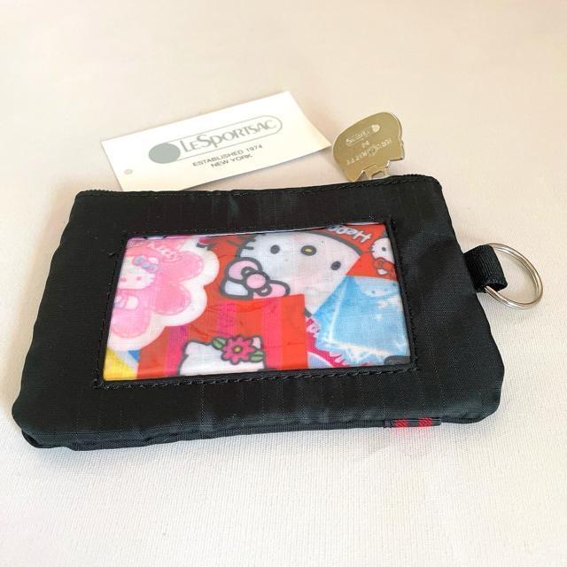 ★新品★LeSportsac レスポートサック ハローキティー ブラック キーコインポーチ ID パスケース ポーチ 小銭入れ < 女性ファッション  ★新品★LeSportsac レスポートサック ハローキティー ブラック キーコインポーチ ID パスケース ポーチ 小銭入れ < 女性ファッションの
