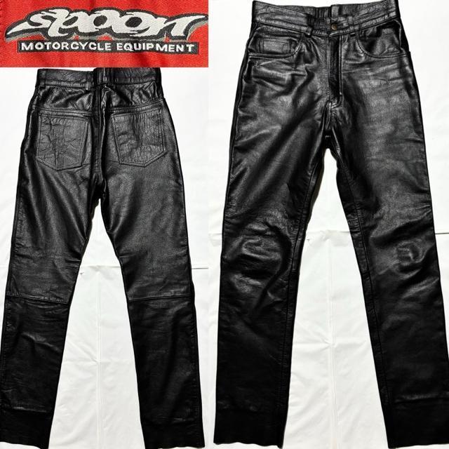 未使用 Spoon スプーン 定価2.5万円程 革 レザー パンツ 30 新品 保管 ストレート ライダース バイク 装具 格安! < 自動車/バイク 未使用 Spoon スプーン 定価2.5万円程 革 レザー パンツ 30 新品 保管 ストレート ライダース バイク 装具 格安! < 自動車/バイク