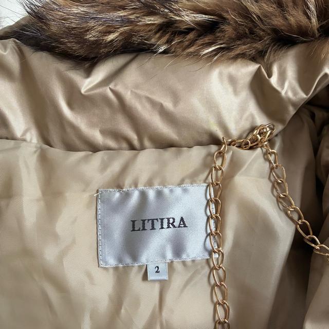 ◆美品◆LITIRA◆ラクーンファー◆ロングダウンコート◆シャンパンベージュ◆M < 女性ファッション ◆美品◆LITIRA◆ラクーンファー◆ロングダウンコート◆シャンパンベージュ◆M < 女性ファッションの