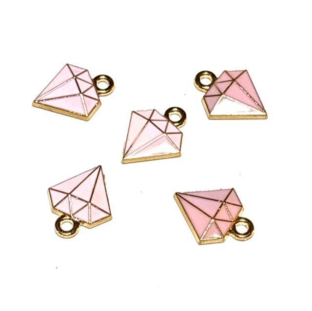 5065 ピンク色のダイヤチャーム 5個 金属パーツ アクセサリーチャーム ハンドメイド材料 エナメル < ペット/手芸/園芸 5065 ピンク色のダイヤチャーム 5個 金属パーツ アクセサリーチャーム ハンドメイド材料 エナメル < ペット/手芸/園芸の