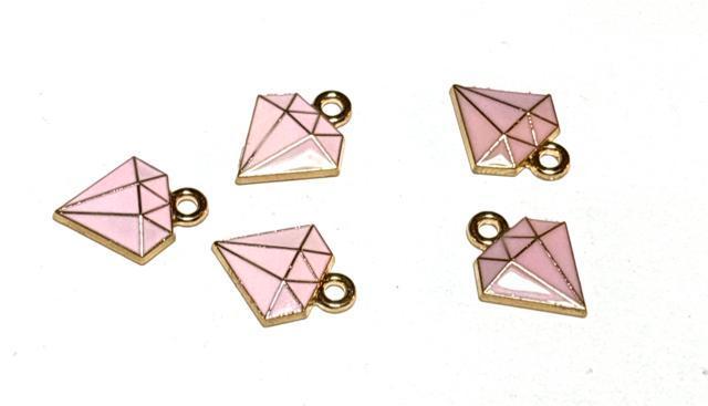 5065 ピンク色のダイヤチャーム 5個 金属パーツ アクセサリーチャーム ハンドメイド材料 エナメル < ペット/手芸/園芸 5065 ピンク色のダイヤチャーム 5個 金属パーツ アクセサリーチャーム ハンドメイド材料 エナメル < ペット/手芸/園芸の
