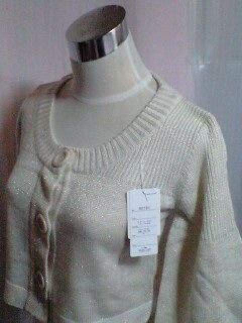 ラメ入り七分袖ニット < 女性ファッション  ラメ入り七分袖ニット < 女性ファッションの