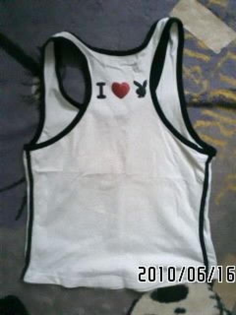 PLAYBOY・ウサギ&ロゴプリントサイド黒ラインタンク < ブランド PLAYBOY・ウサギ&ロゴプリントサイド黒ラインタンク < ブランドの