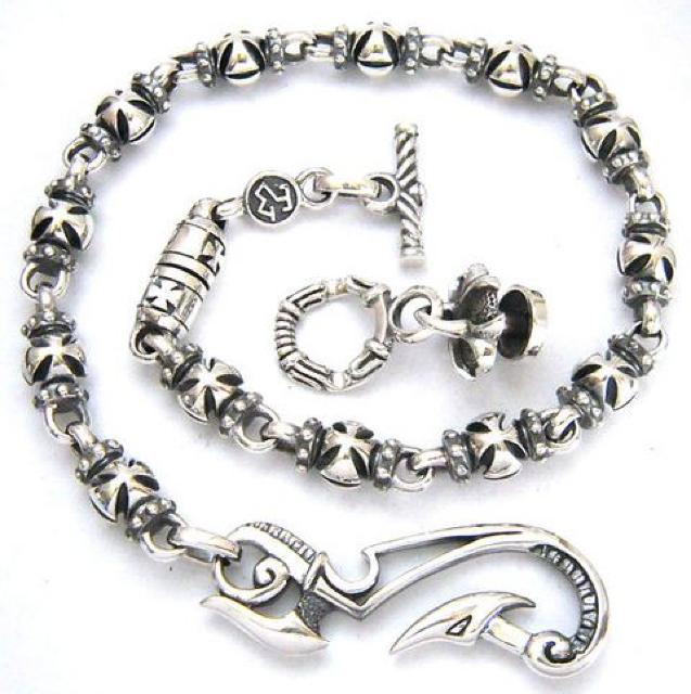 シルバー925 サンダーフック&クロスウォレットチェーン < 男性アクセサリー/時計  シルバー925 サンダーフック&クロスウォレットチェーン  < 男性アクセサリー/時計の