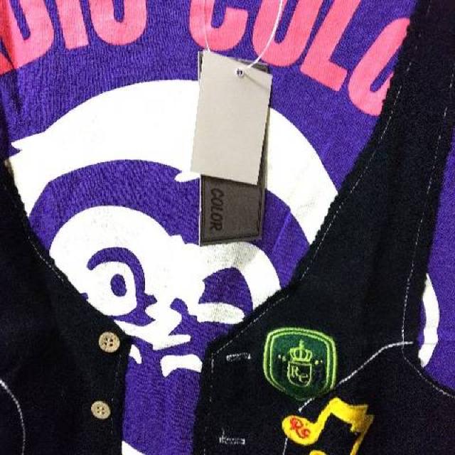 RADIC COLOR新品★ベスト重ね着風半袖Tシャツ/紫 < 女性ファッション  RADIC COLOR新品★ベスト重ね着風半袖Tシャツ/紫 < 女性ファッションの