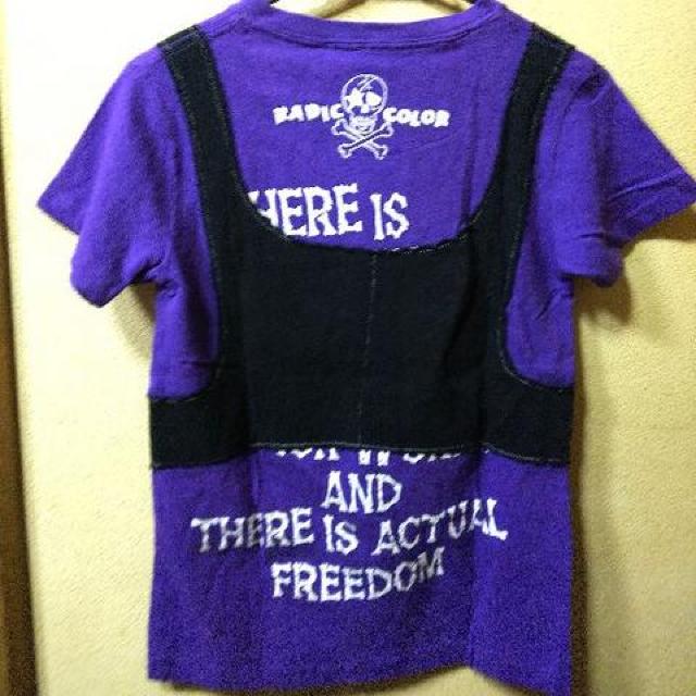 RADIC COLOR新品★ベスト重ね着風半袖Tシャツ/紫 < 女性ファッション  RADIC COLOR新品★ベスト重ね着風半袖Tシャツ/紫 < 女性ファッションの