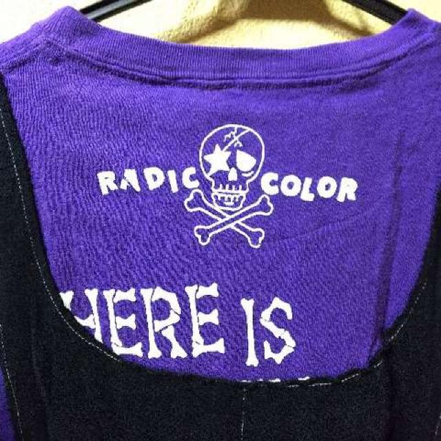 RADIC COLOR新品★ベスト重ね着風半袖Tシャツ/紫 < 女性ファッション  RADIC COLOR新品★ベスト重ね着風半袖Tシャツ/紫 < 女性ファッションの