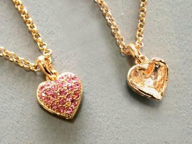 ★パヴェハートネックレス≪ピンク≫ < 女性アクセサリー/時計  ★パヴェハートネックレス≪ピンク≫ < 女性アクセサリー/時計の