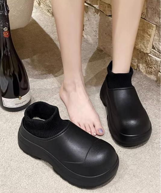 送料無料 新品 EVAショートブーツ ソックス風 裏起毛 < 女性ファッション  送料無料 新品 EVAショートブーツ ソックス風 裏起毛 < 女性ファッションの
