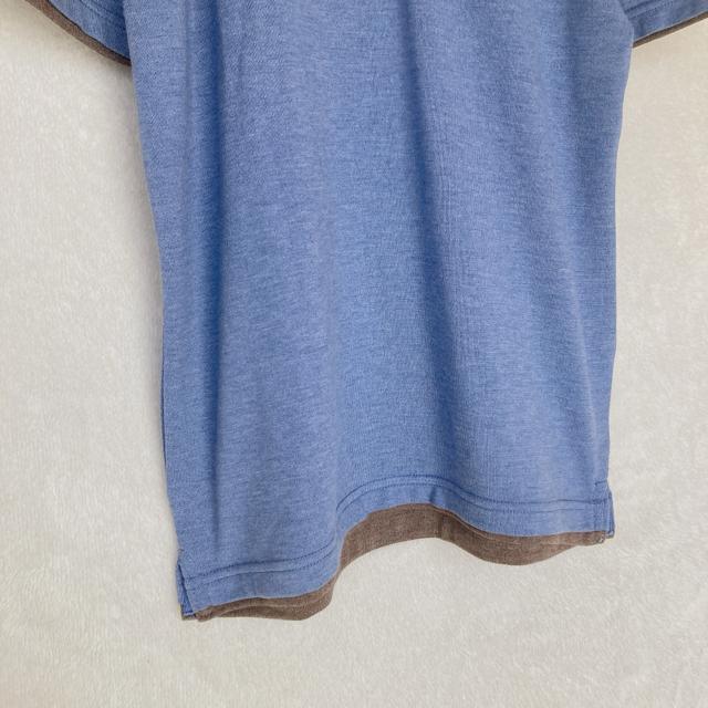 nev 半袖 Yシャツ ポロシャツ トップス バッグプリント くすみブルー M N2m < 女性ファッション  nev 半袖 Yシャツ ポロシャツ トップス バッグプリント くすみブルー M N2m < 女性ファッションの