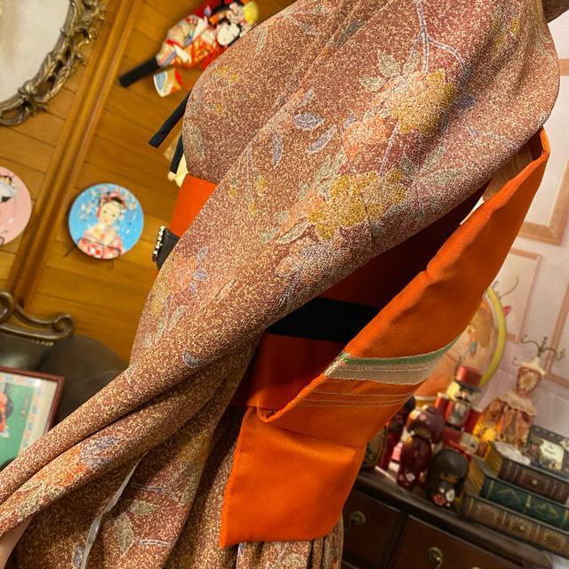 和洋折衷 着物 ワンピース ドレス 和ロリ スーパーロング丈 2部式 作り帯 リメイク 洗える 化繊ハンドメイド 古着 MKW-8 < 女性ファッション  和洋折衷 着物 ワンピース ドレス 和ロリ スーパーロング丈 2部式 作り帯 リメイク 洗える 化繊ハンドメイド 古着 MKW-8 < 女性ファッションの