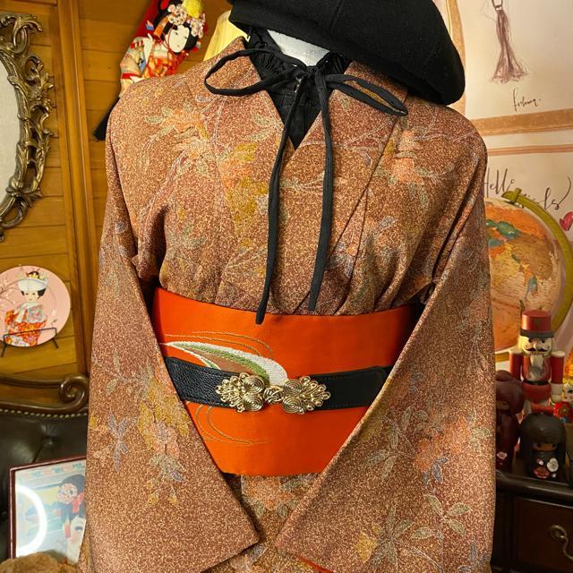 和洋折衷 着物 ワンピース ドレス 和ロリ スーパーロング丈 2部式 作り帯 リメイク 洗える 化繊ハンドメイド 古着 MKW-8 < 女性ファッション  和洋折衷 着物 ワンピース ドレス 和ロリ スーパーロング丈 2部式 作り帯 リメイク 洗える 化繊ハンドメイド 古着 MKW-8 < 女性ファッションの