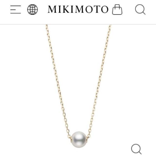 ミキモト パール ネックレス K18YG 7.0mm 2.2g < ブランド  ミキモト パール ネックレス K18YG 7.0mm 2.2g < ブランドの