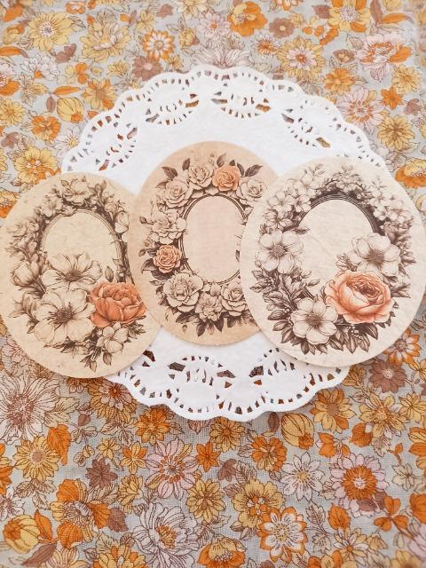 お裾分け☆アンティークな花柄ペーパー3柄3枚☆ < インテリア/ライフ  お裾分け☆アンティークな花柄ペーパー3柄3枚☆  < インテリア/ライフの