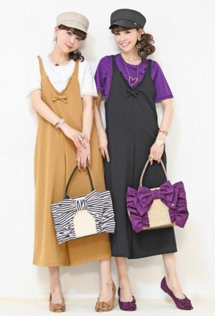 QVC☆アンドラブ☆らくらくキュートなリボンポイントふりるサロペット☆黒3L < 女性ファッション QVC☆アンドラブ☆らくらくキュートなリボンポイントふりるサロペット☆黒3L < 女性ファッションの